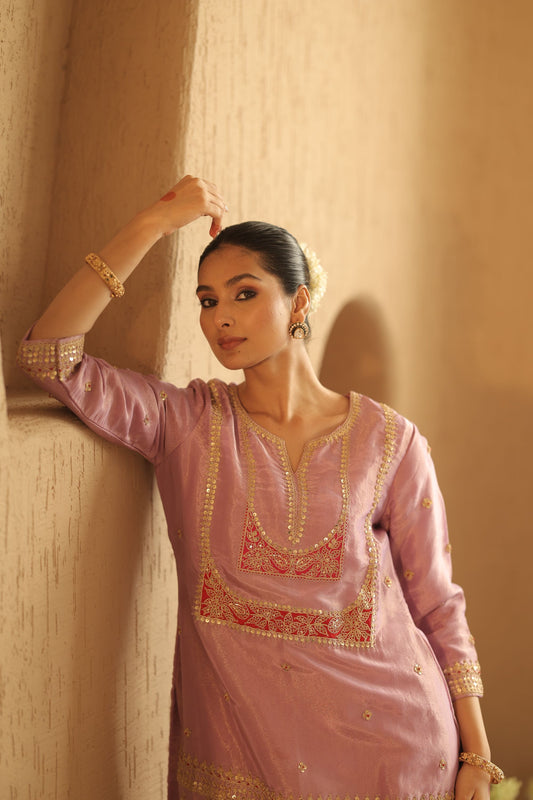 Lilac Tone Patiala Salwar Suit Set