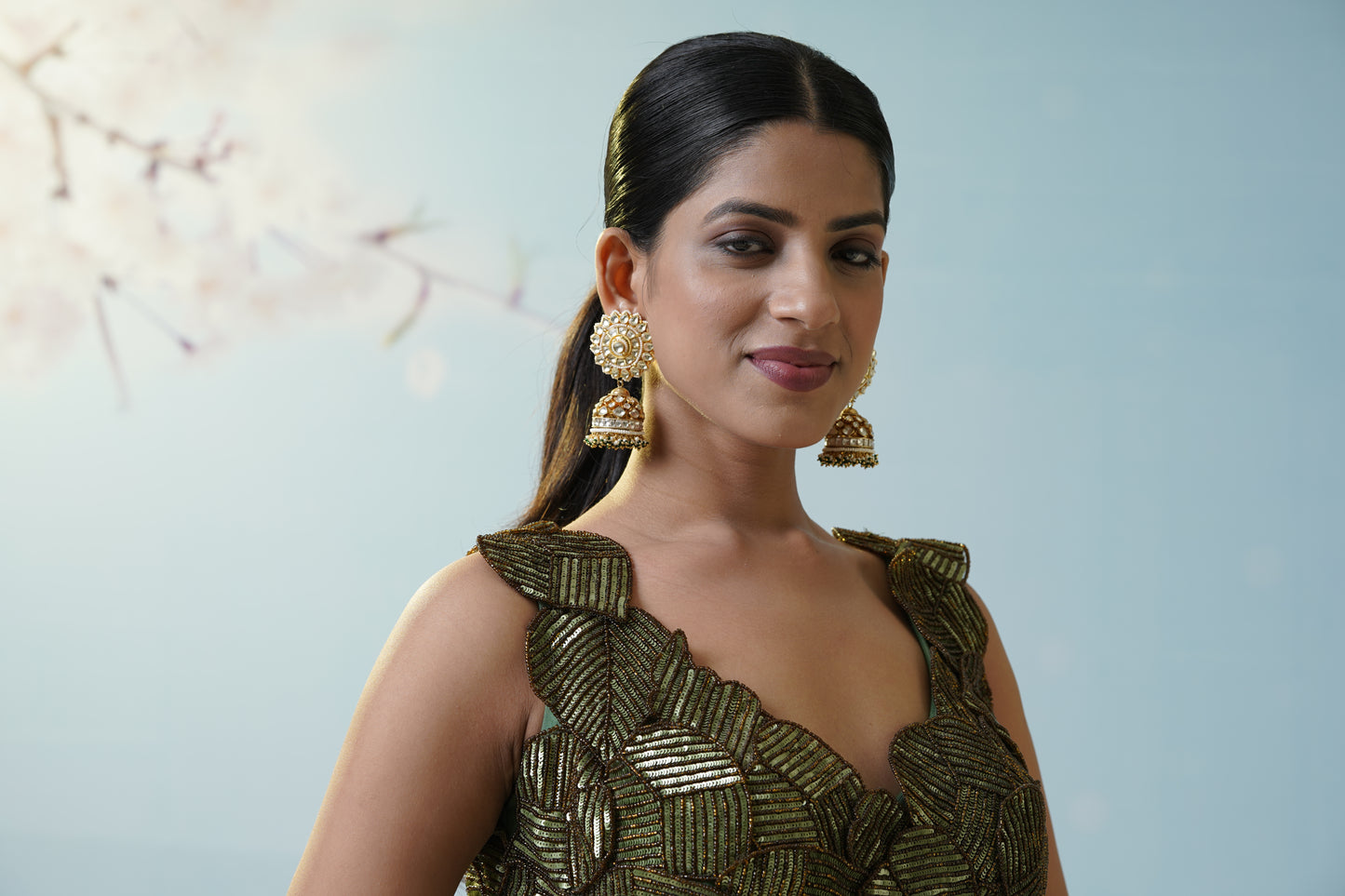 Mustard Green Sharara Set