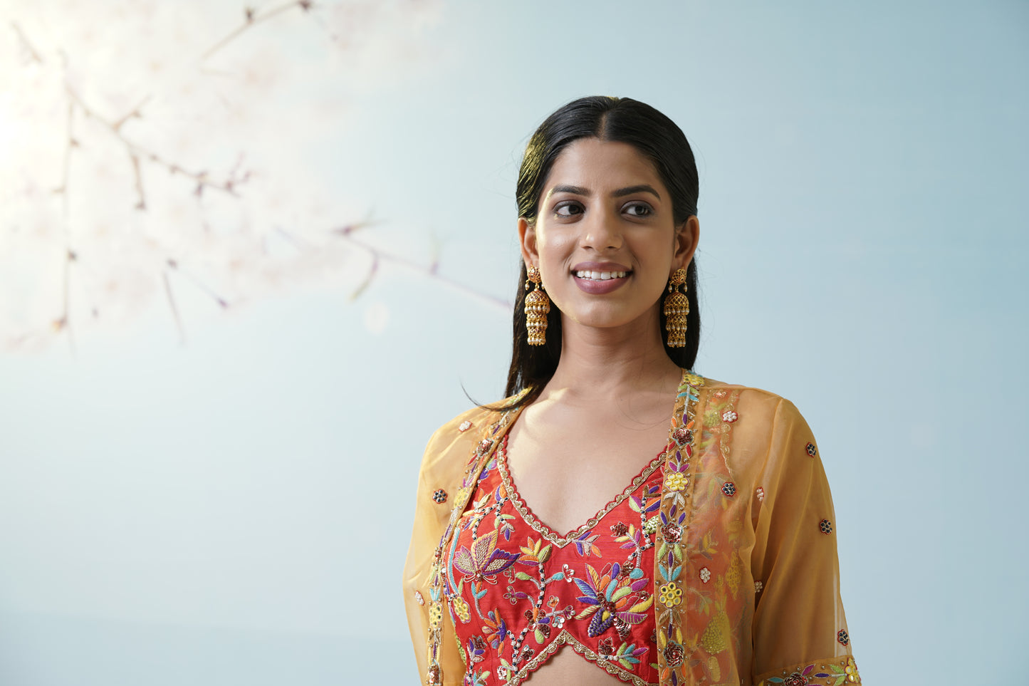 Ochre Yellow Sharara Set