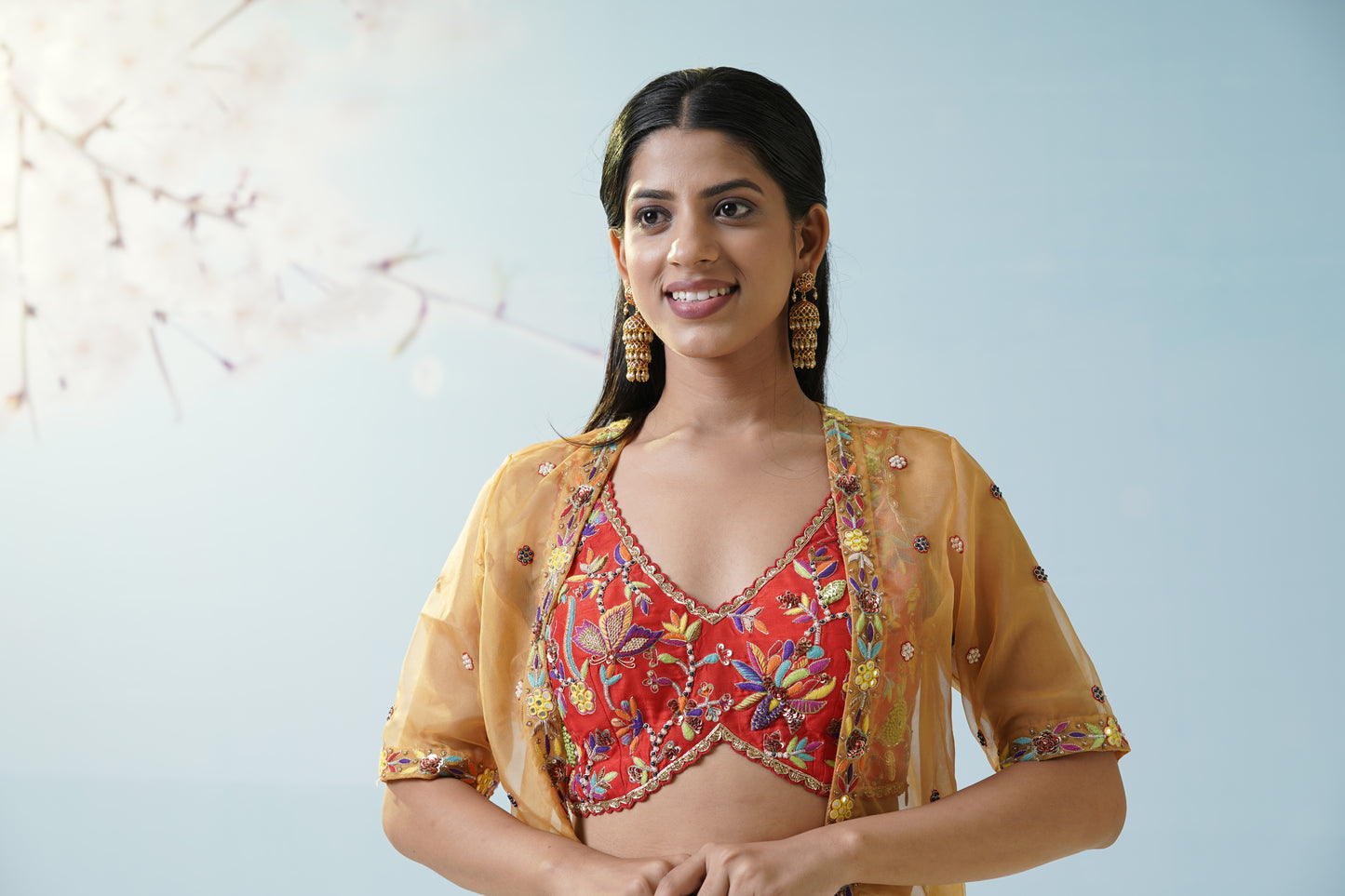 Ochre Yellow Sharara Set