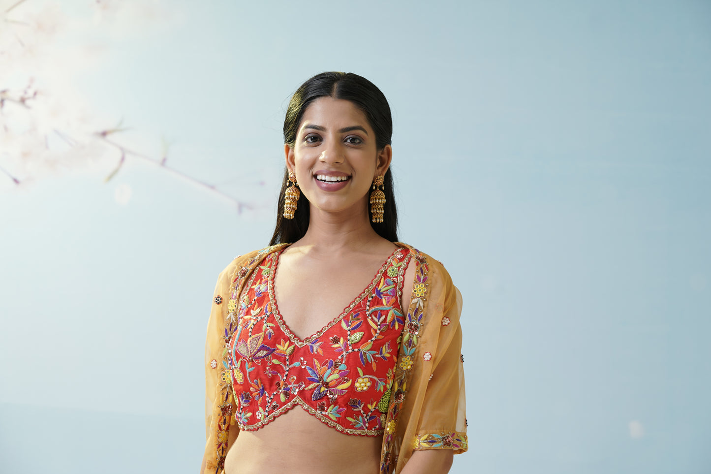 Ochre Yellow Sharara Set