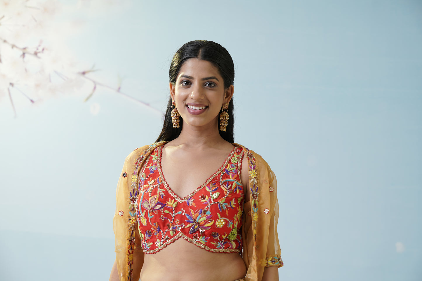 Ochre Yellow Sharara Set