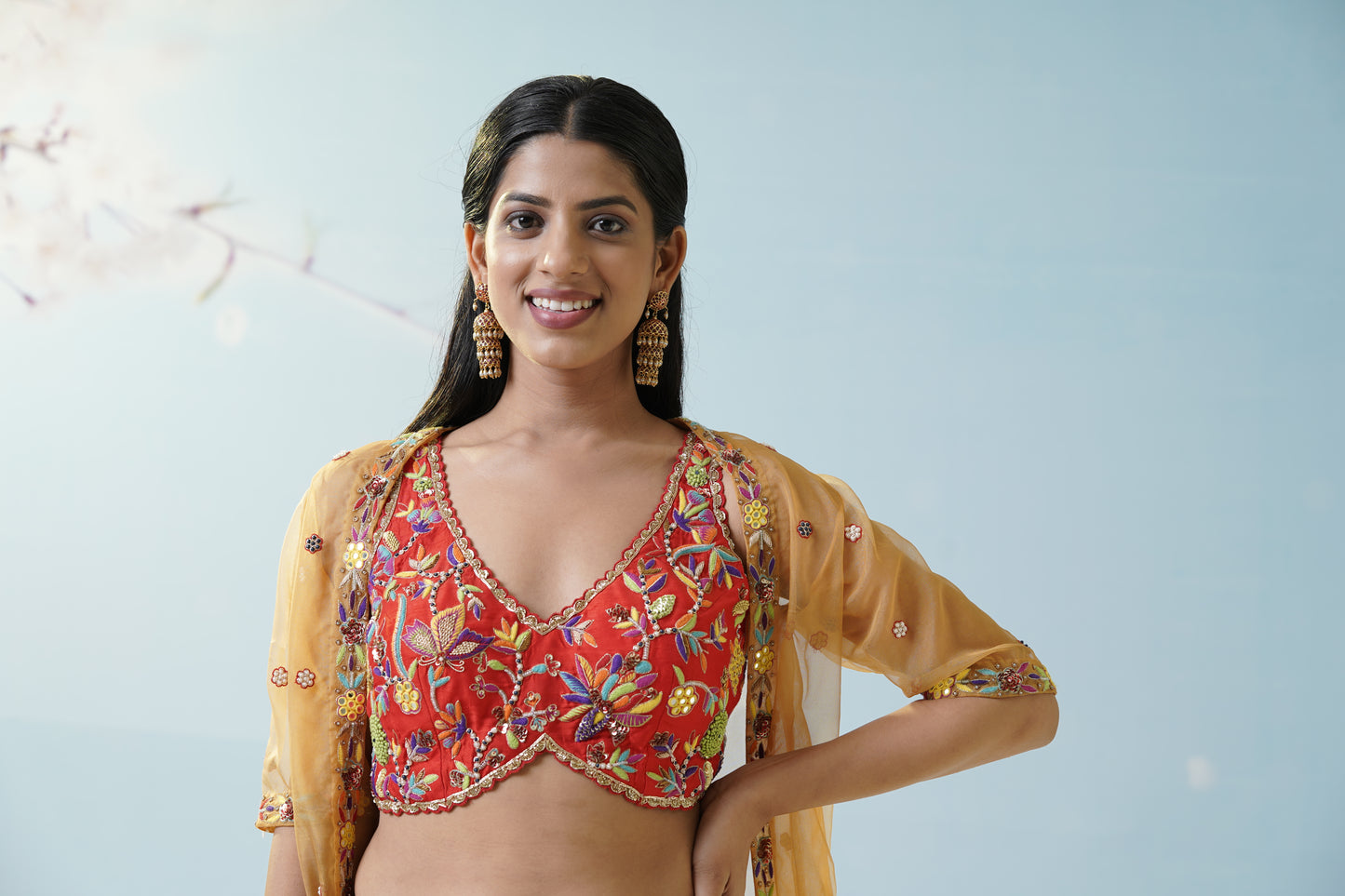 Ochre Yellow Sharara Set