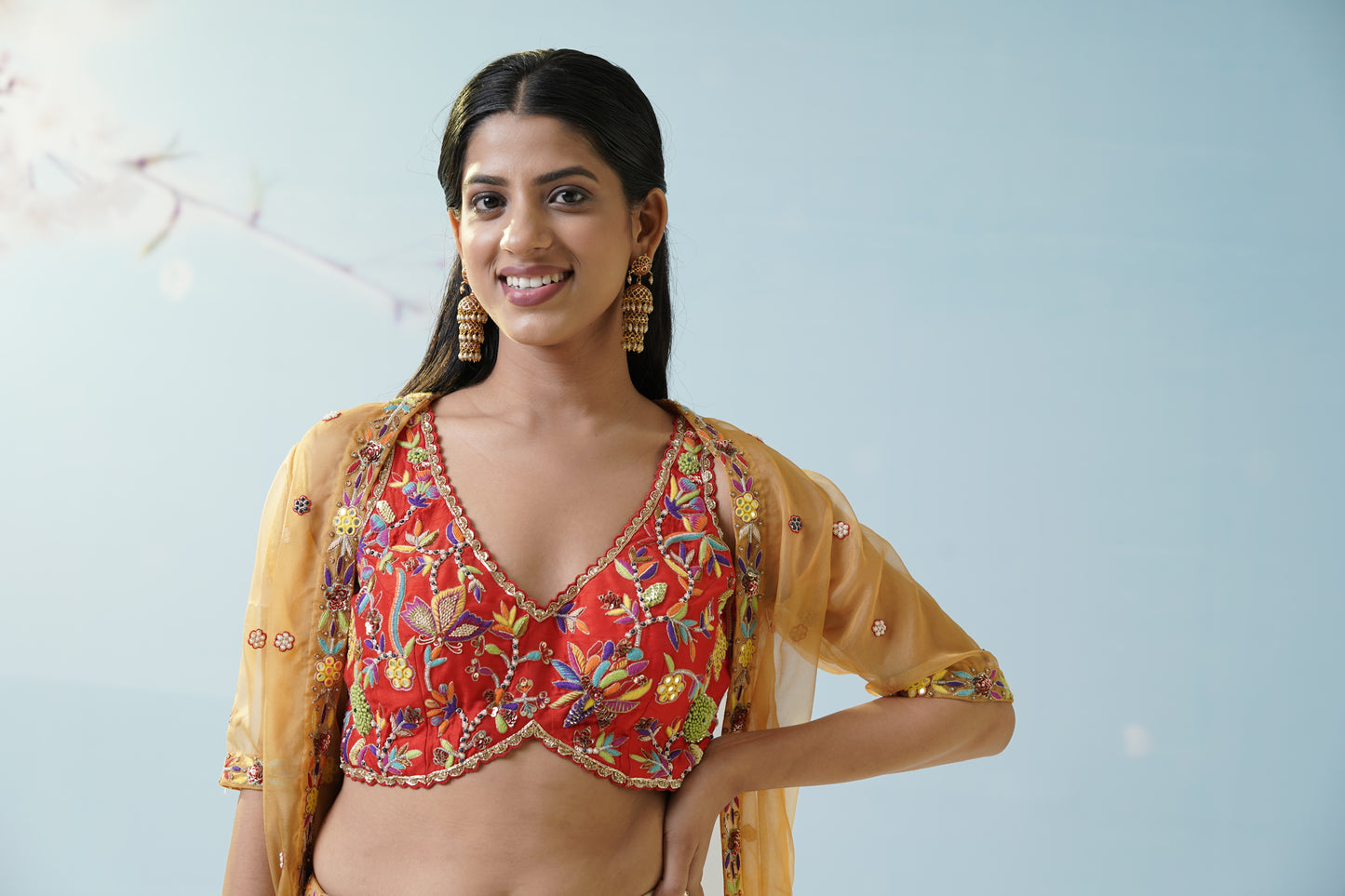 Ochre Yellow Sharara Set