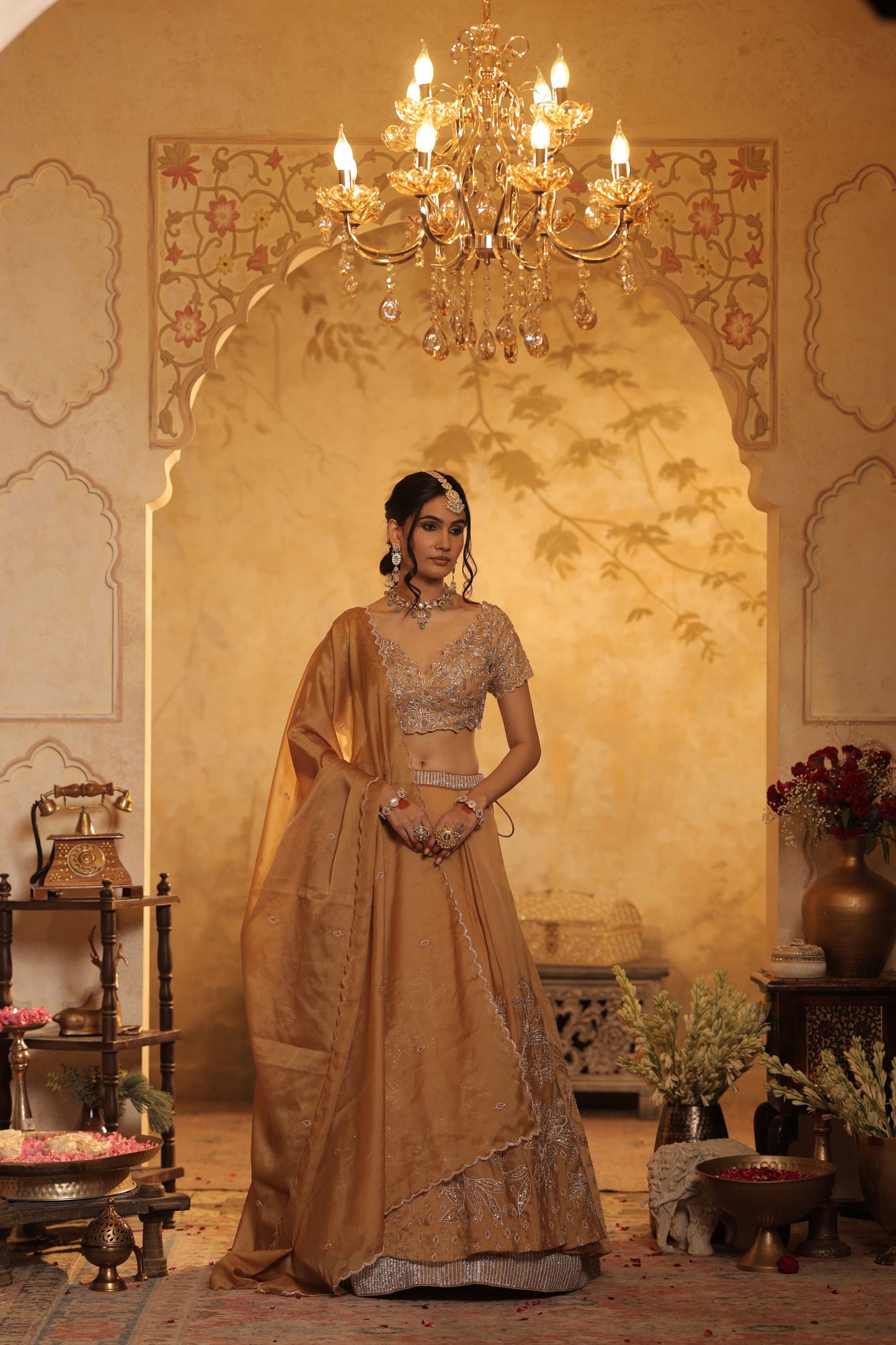 Warm Golden Mustard Color Lehenga