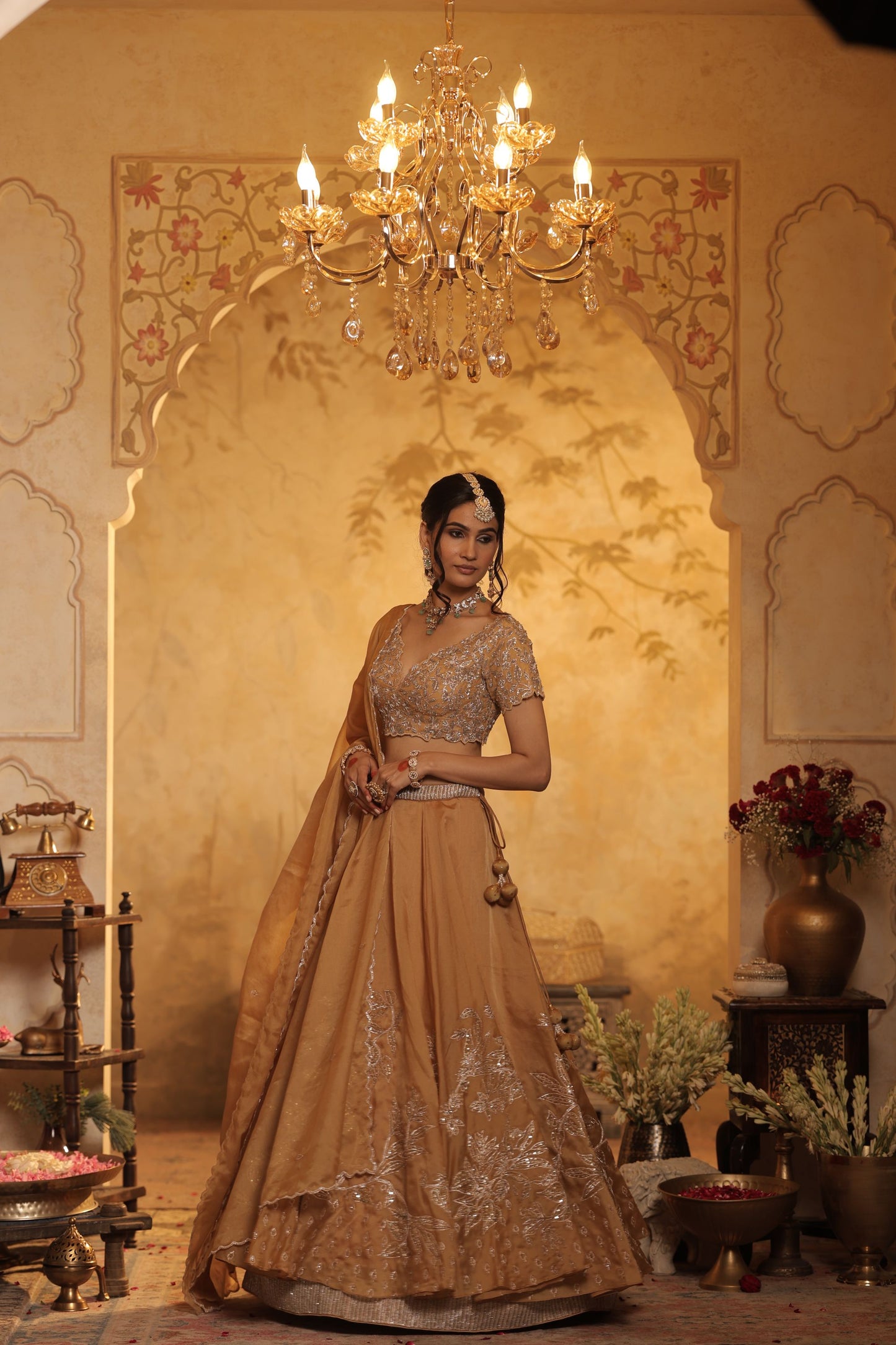 Warm Golden Mustard Color Lehenga