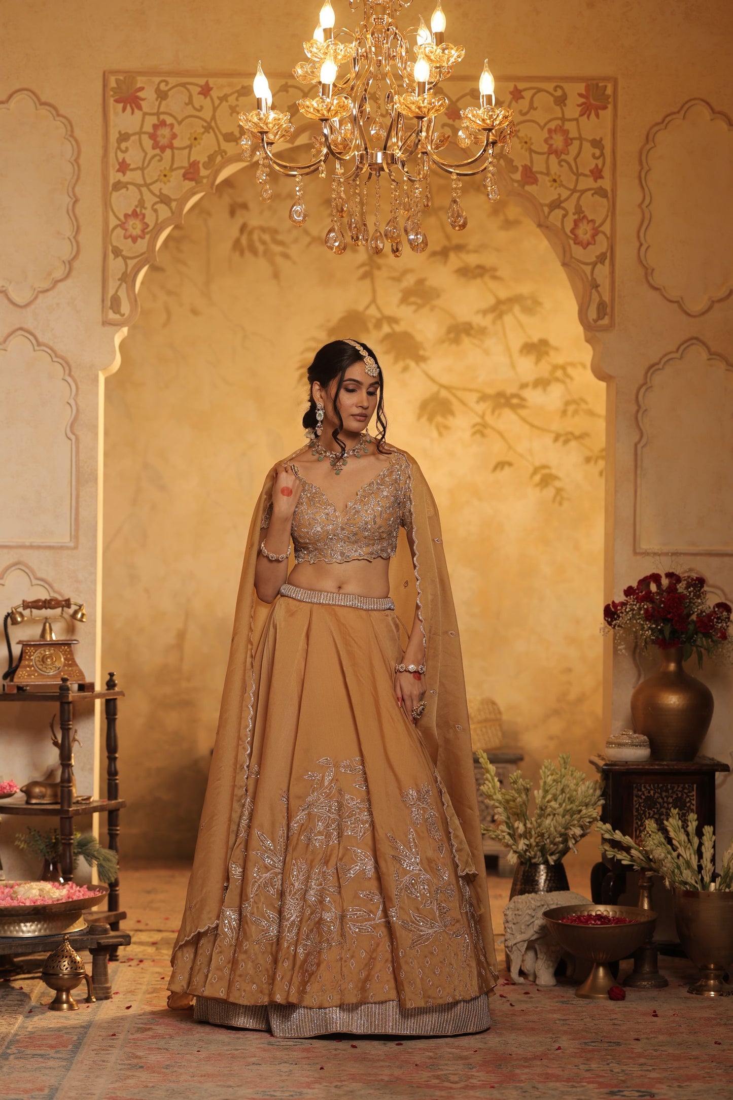 Warm Golden Mustard Color Lehenga