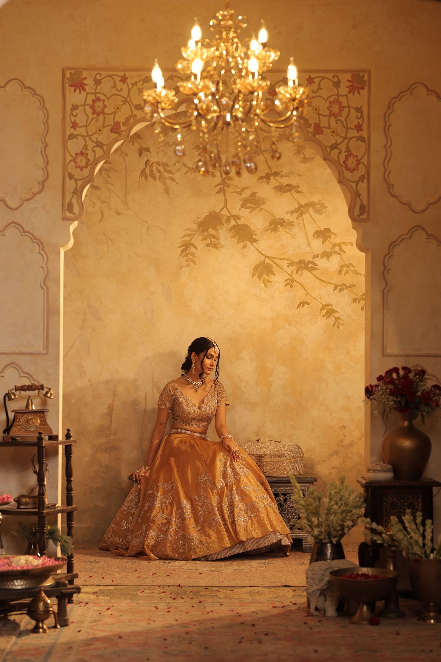 Warm Golden Mustard Color Lehenga