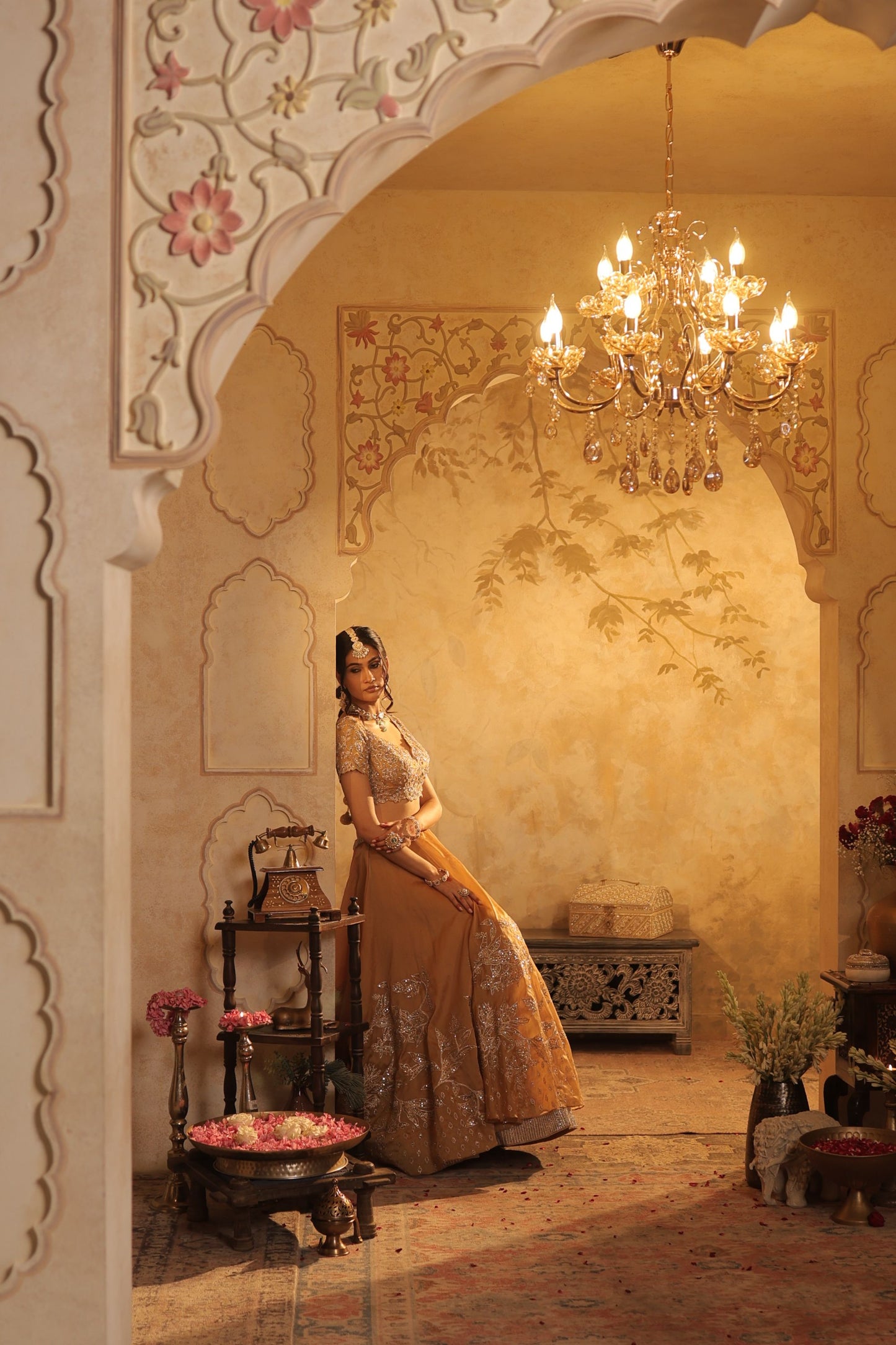 Warm Golden Mustard Color Lehenga