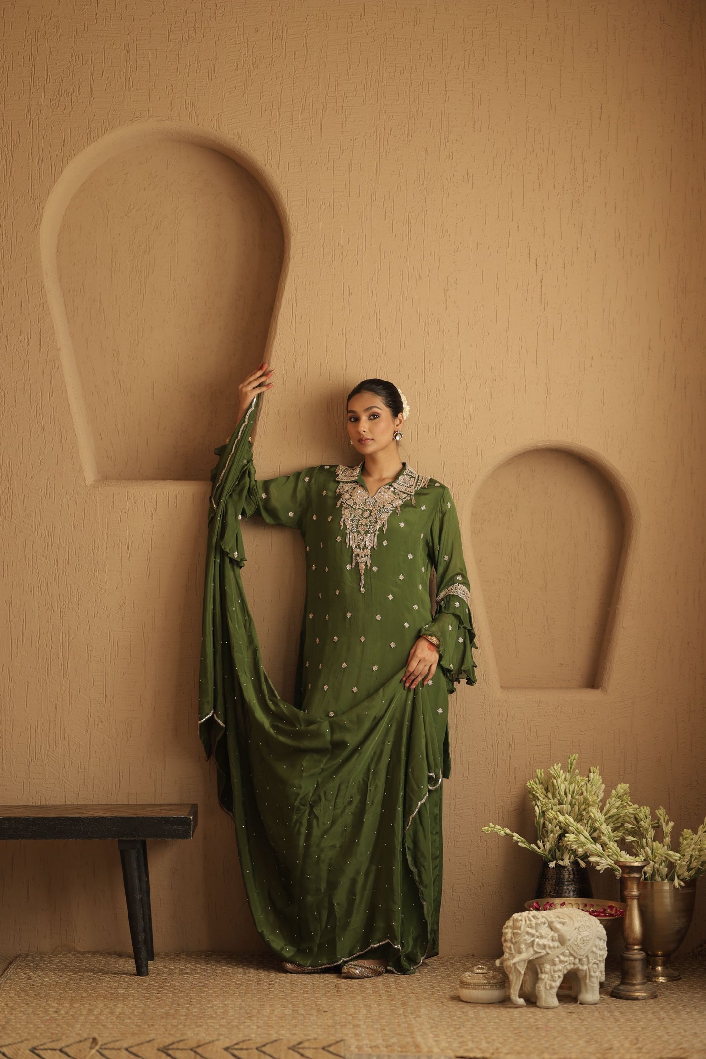 Green Patiala Salwar Suit Set