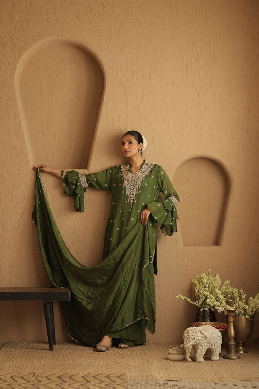 Green Patiala Salwar Suit Set