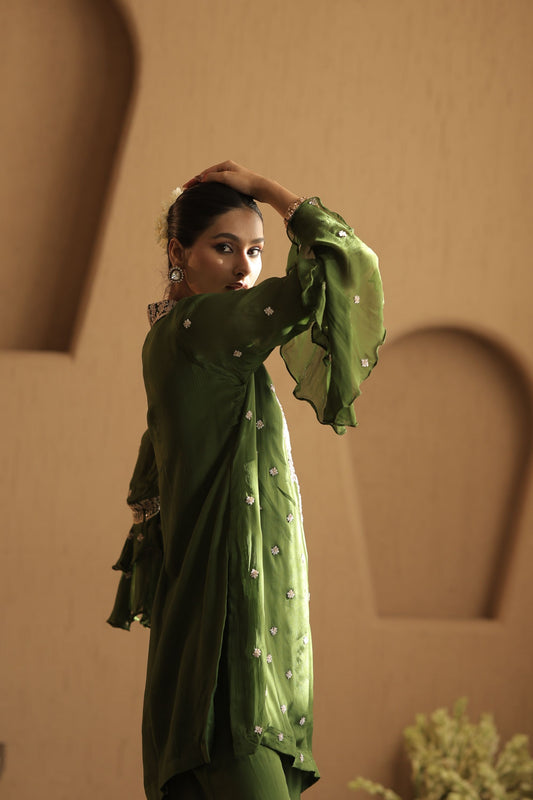 Green Patiala Salwar Suit Set