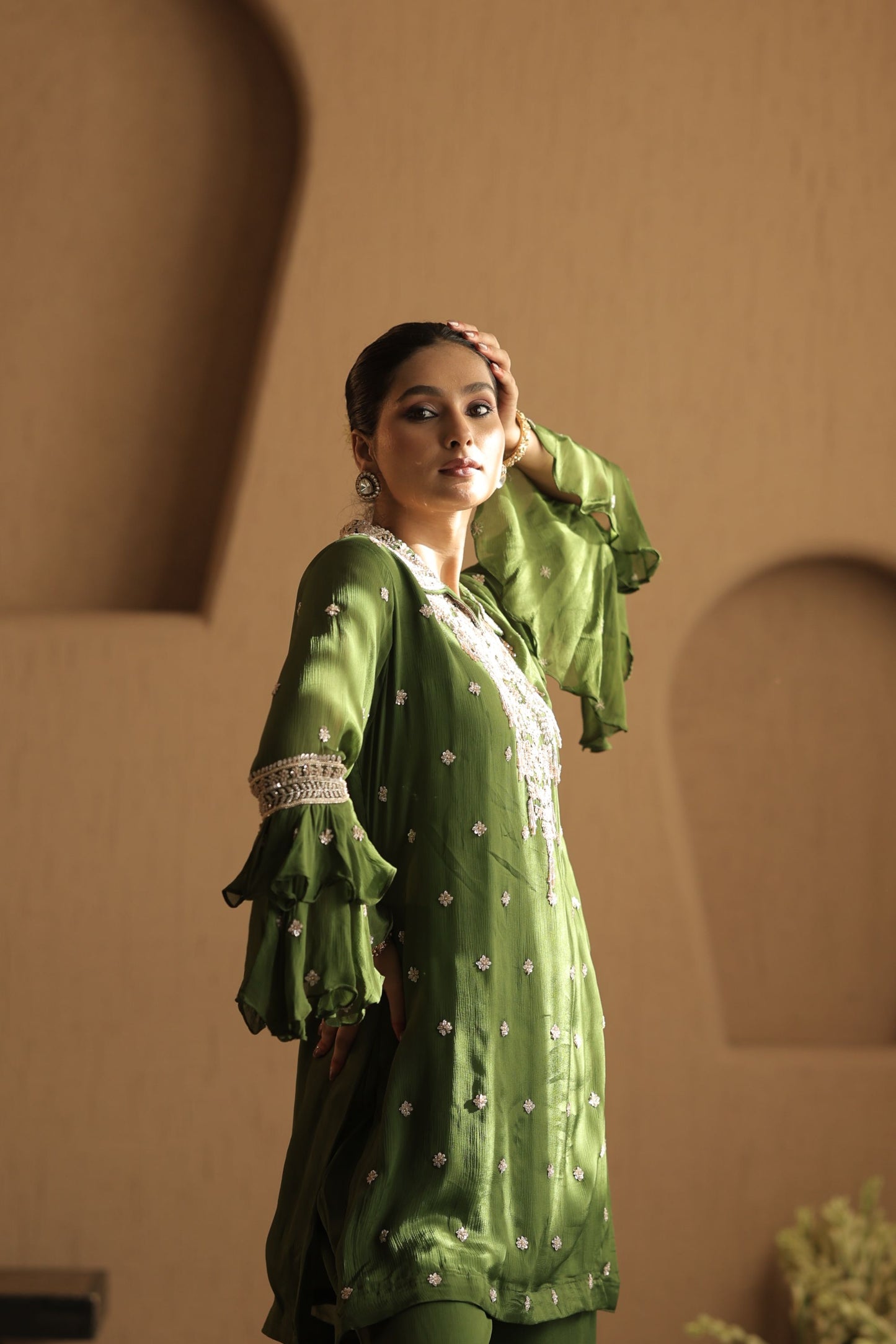 Green Patiala Salwar Suit Set