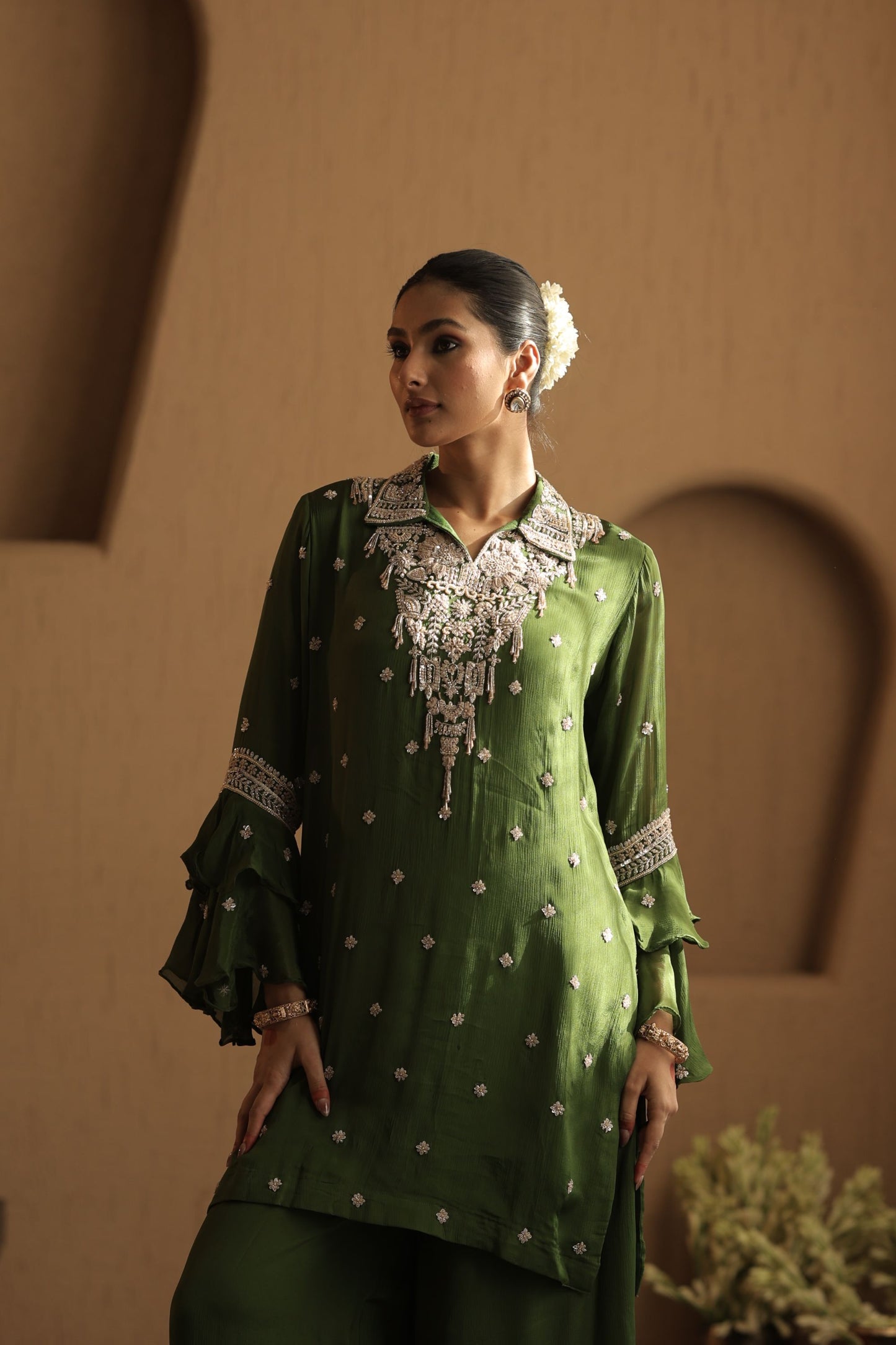 Green Patiala Salwar Suit Set