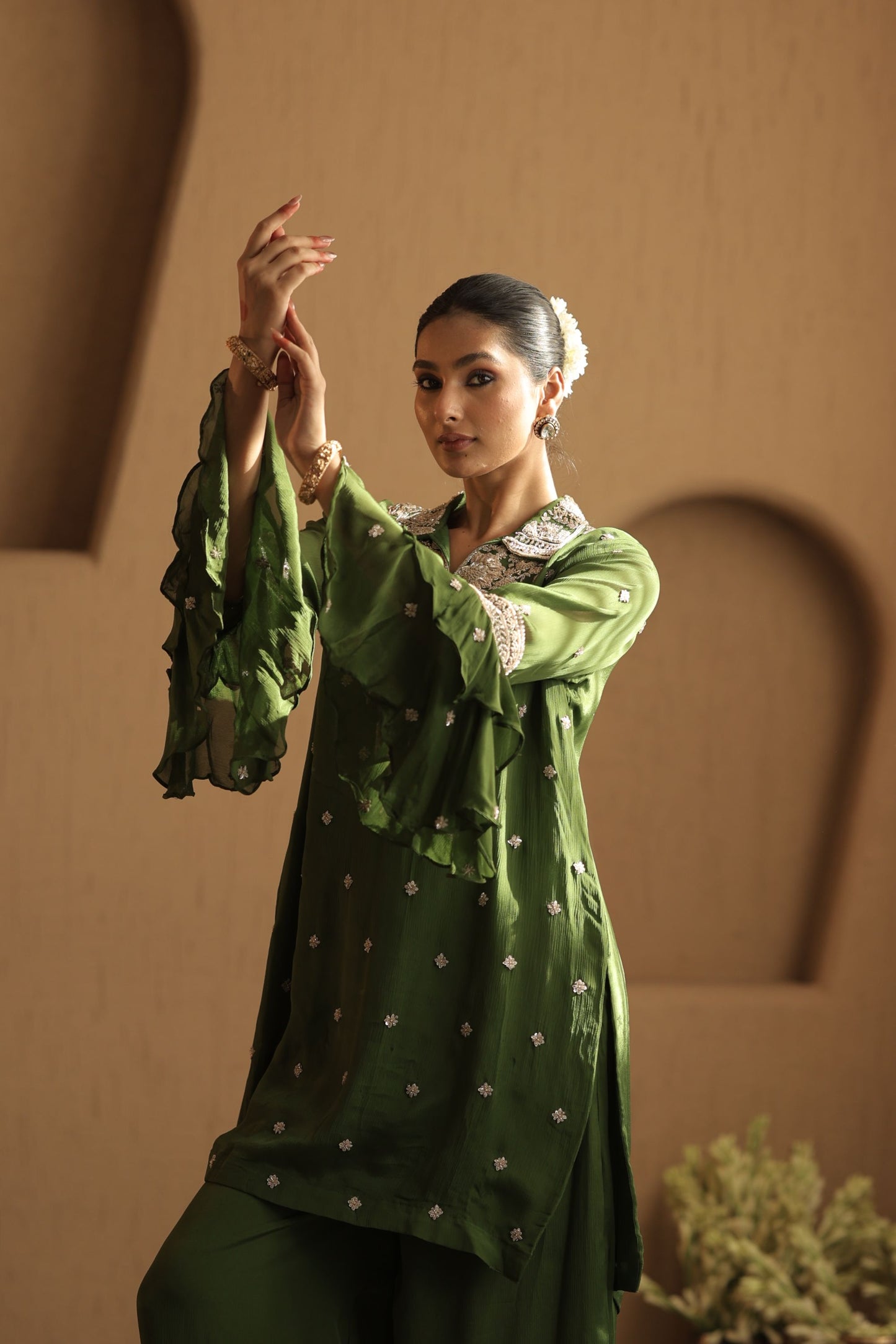 Green Patiala Salwar Suit Set