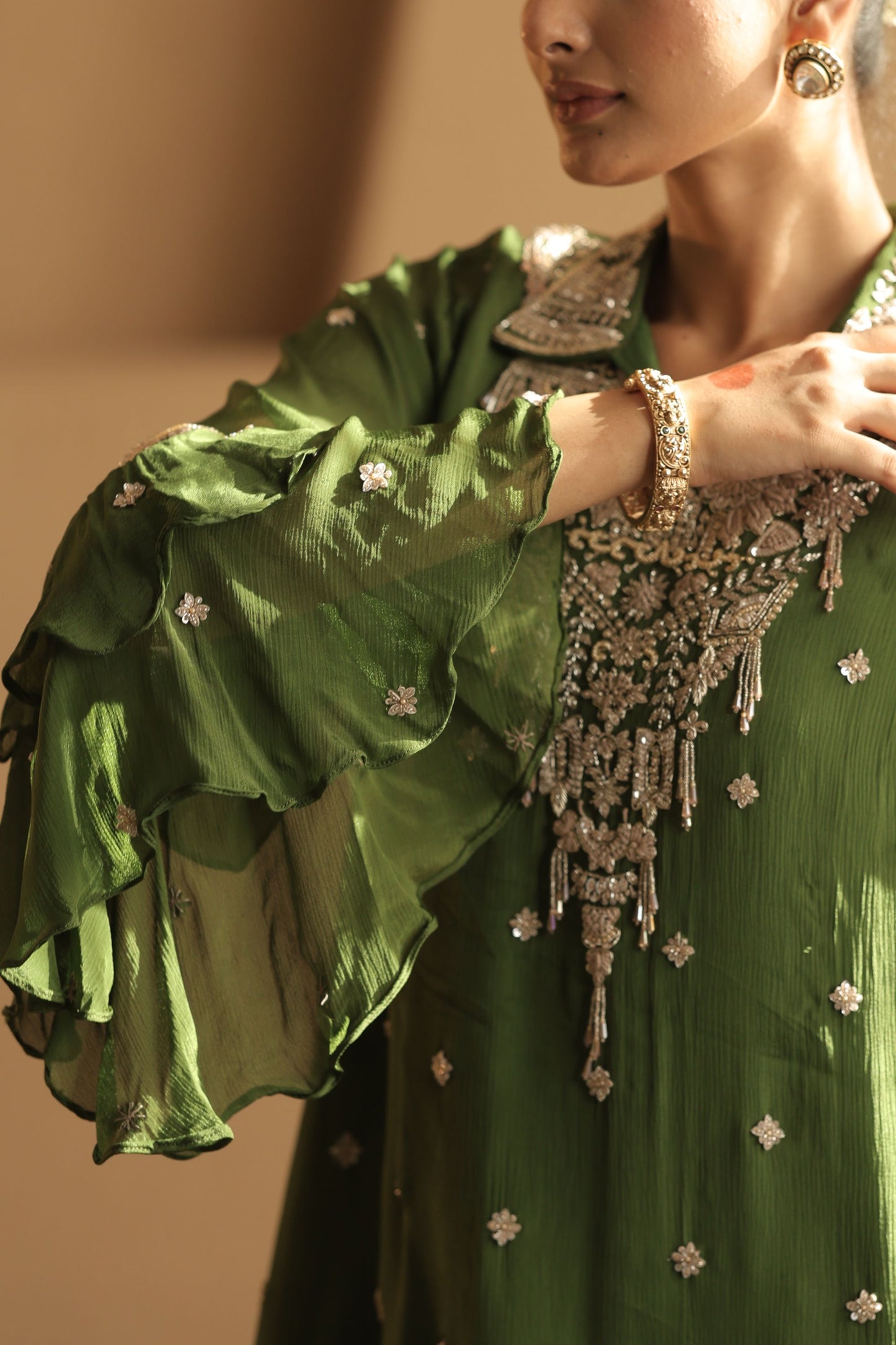 Green Patiala Salwar Suit Set