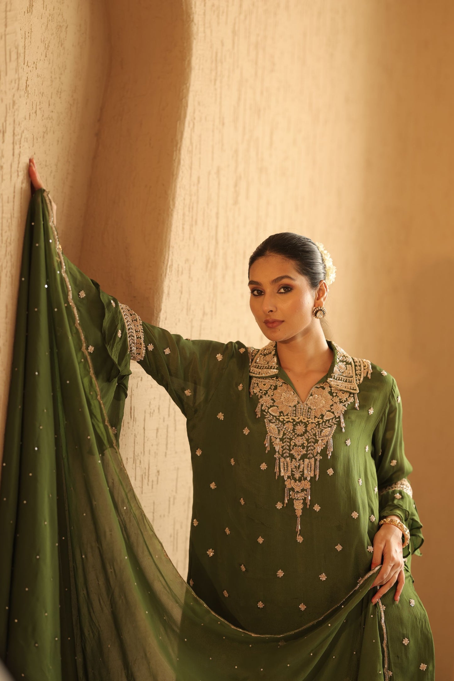 Green Patiala Salwar Suit Set