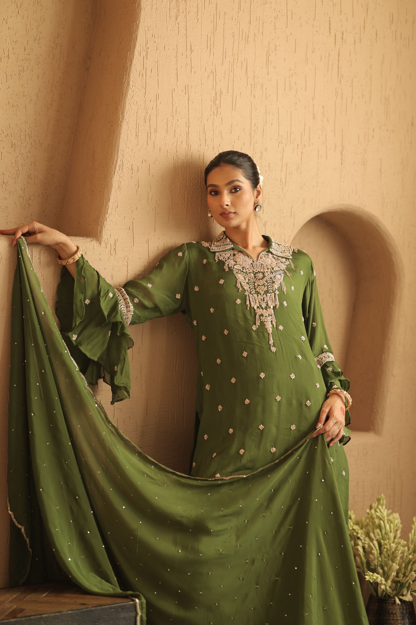 Green Patiala Salwar Suit Set