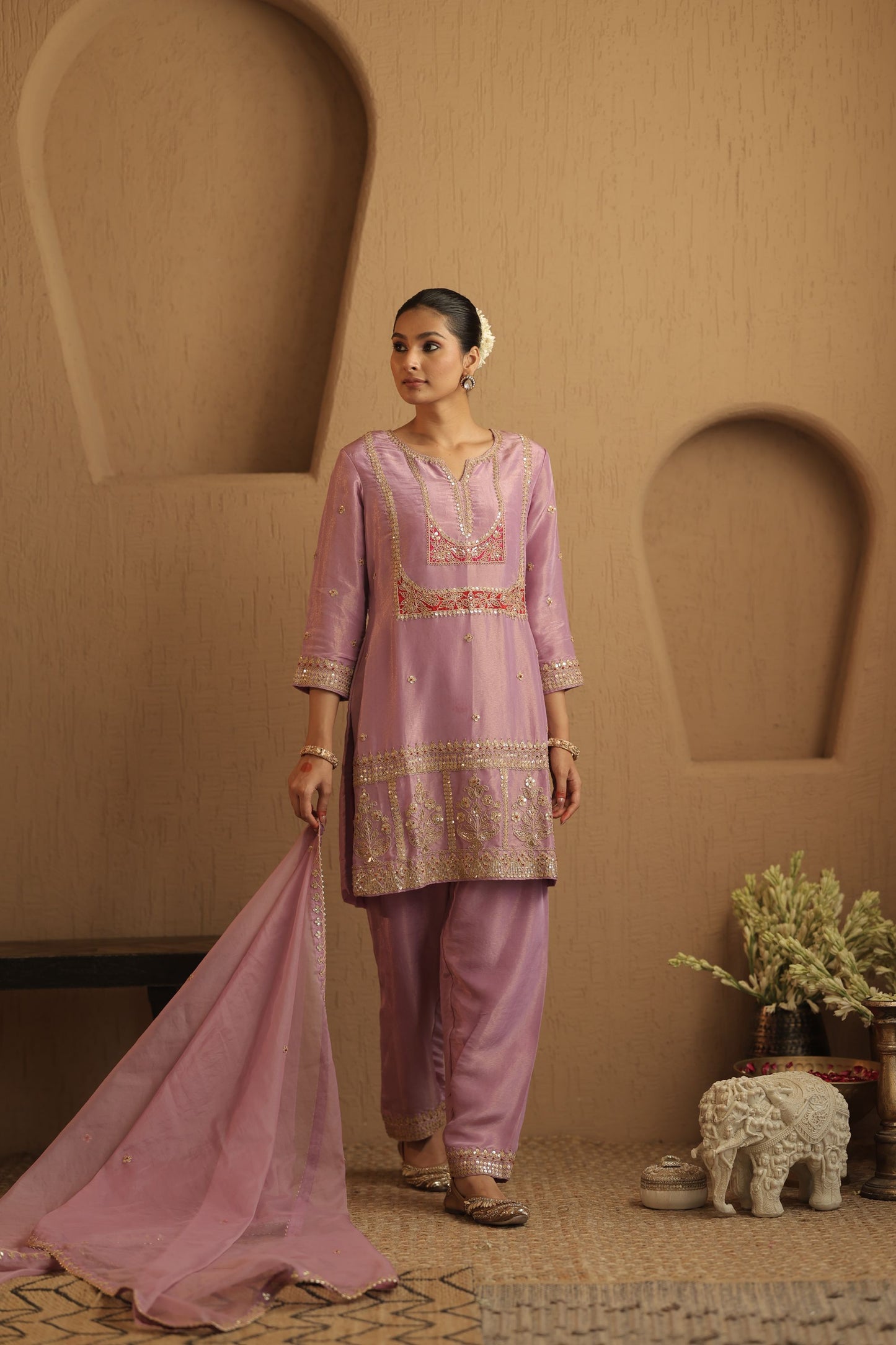 Lilac Tone Patiala Salwar Suit Set