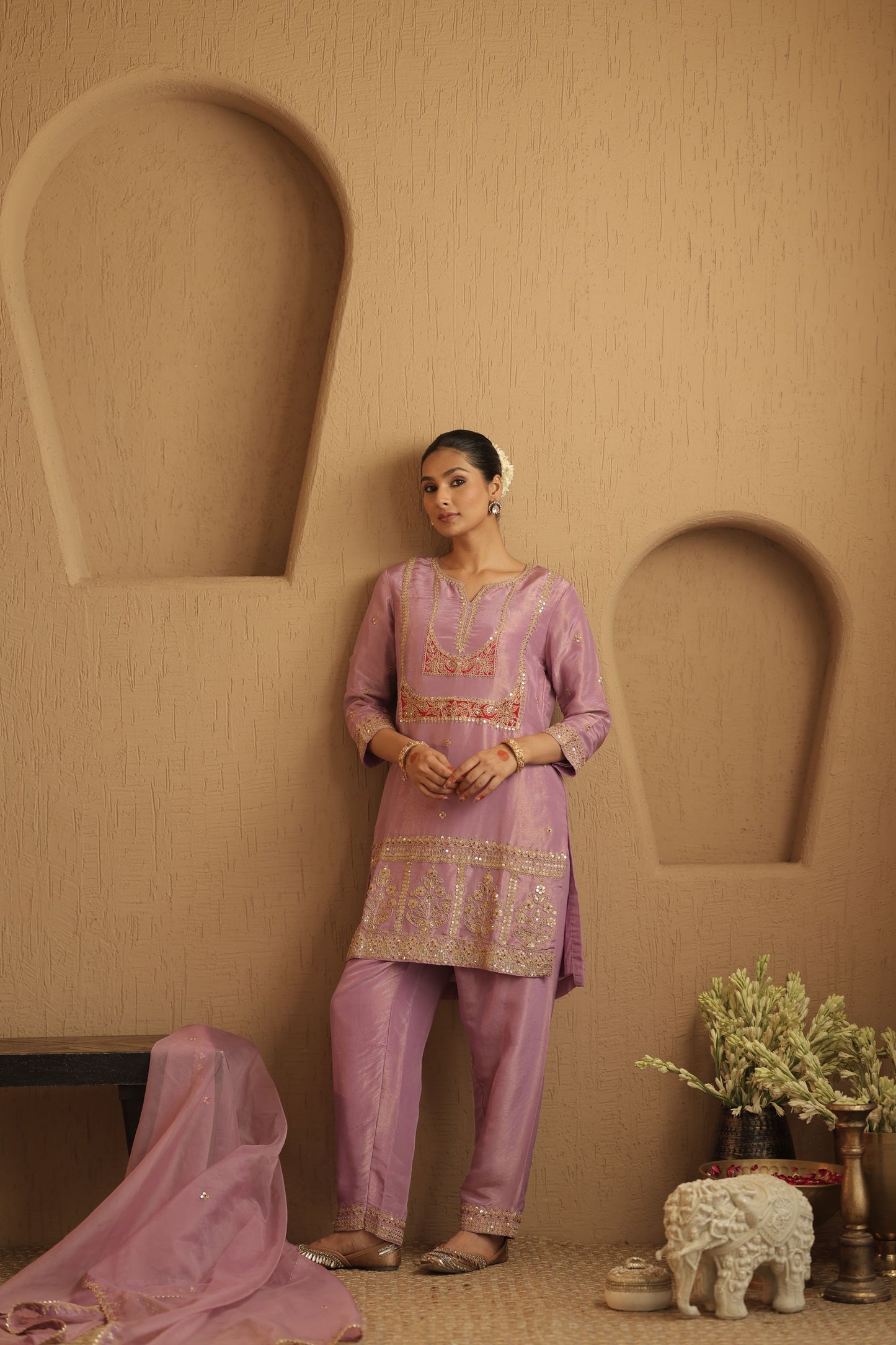 Lilac Tone Patiala Salwar Suit Set