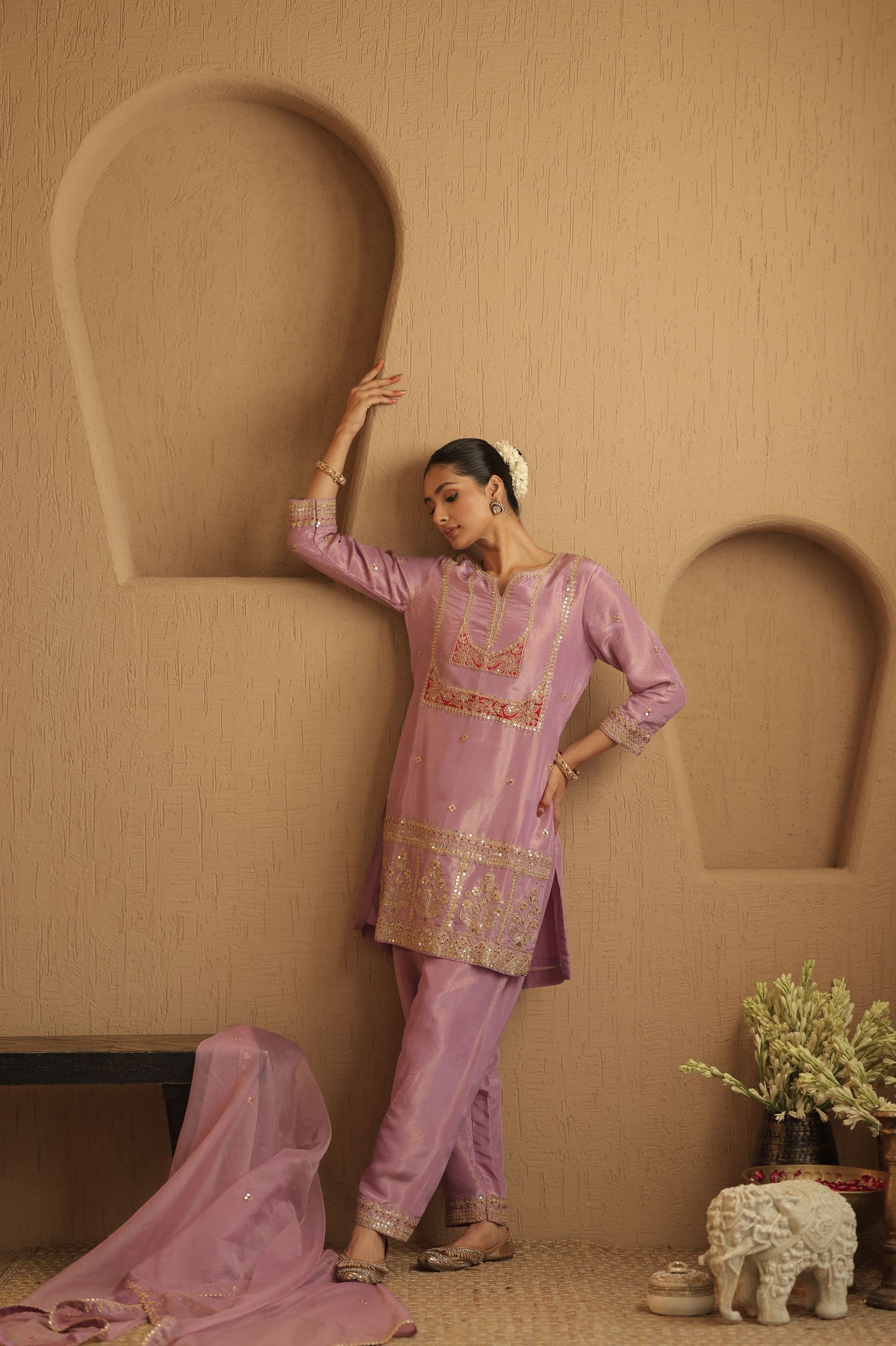 Lilac Tone Patiala Salwar Suit Set