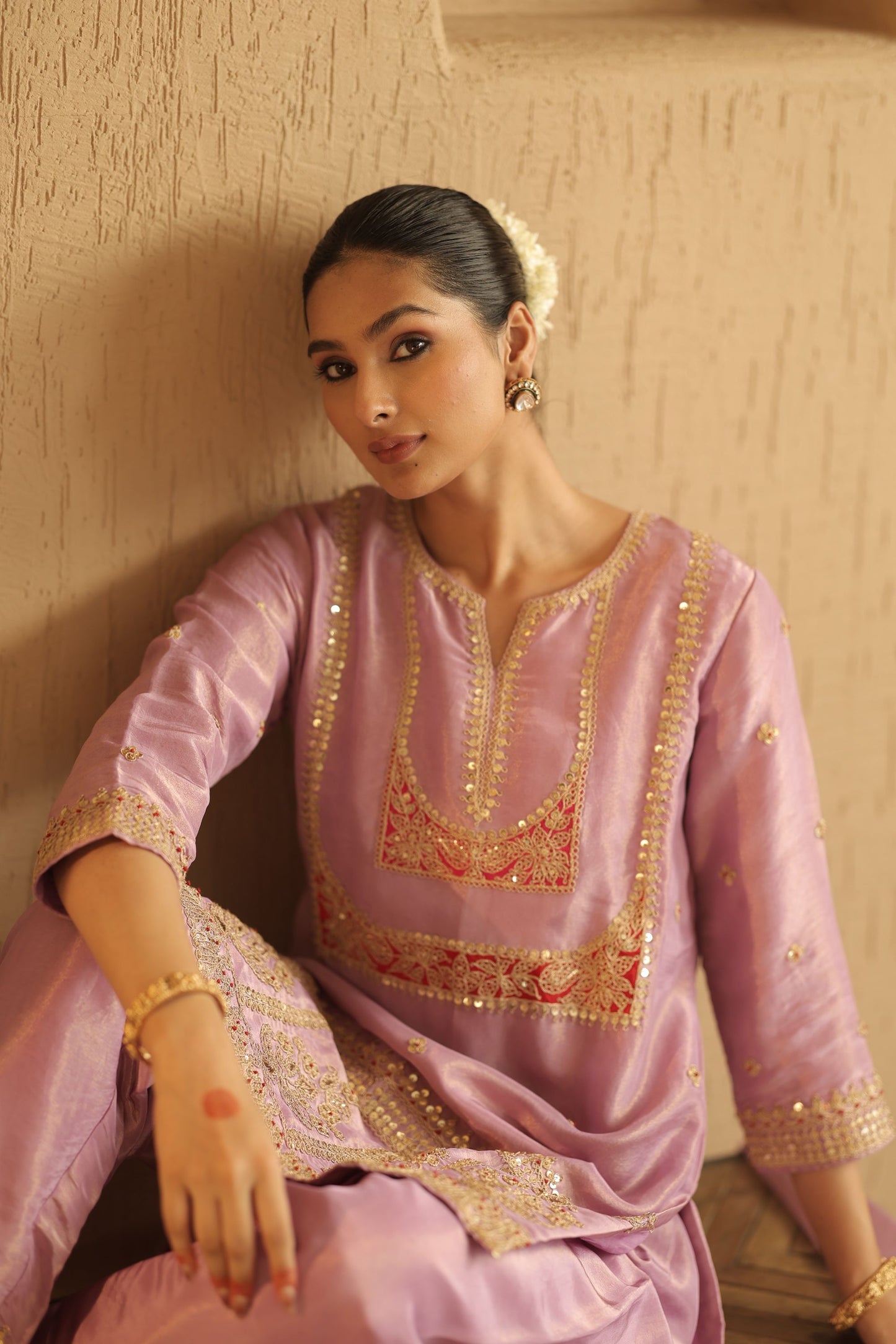 Lilac Tone Patiala Salwar Suit Set